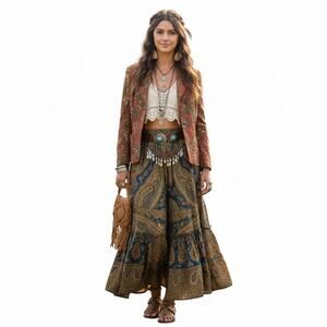 Vintage Tapestry Blazer Jacket Womens 8 Red Floral Lined Short Willi Smith